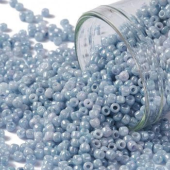 TOHO Round Seed Beads, Japanese Seed Beads, (1205) Opaque Cream Denim Marbled, 11/0, 2.2mm, Hole: 0.8mm, about 5555pcs/50g