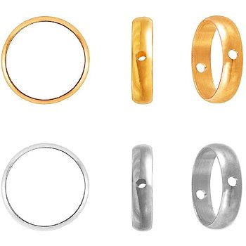 Brass Bead Frames, Ring, Golden & Platinum, 12x3mm, Hole: 0.5mm, Inner Diameter: 10mm, 2colors, 20pcs/color, 40pcs/box