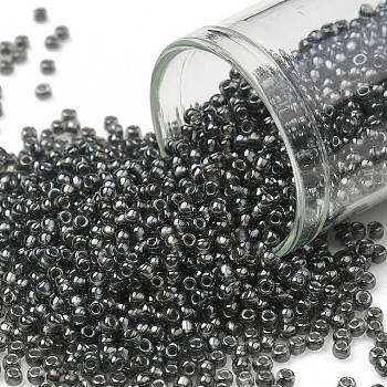 TOHO Round Seed Beads, Japanese Seed Beads, (282) Inside Color Charcoal, 11/0, 2.2mm, Hole: 0.8mm, about 5555pcs/50g