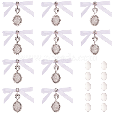 White Oval Alloy Pendant Decorations