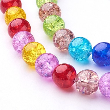 Crackle Glass Beads Strands(GGM004)-2