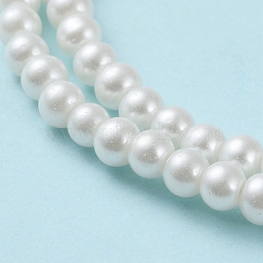 Baking Painted Pearlized Glass Pearl Round Bead Strands(HY-Q003-4mm-01)-4