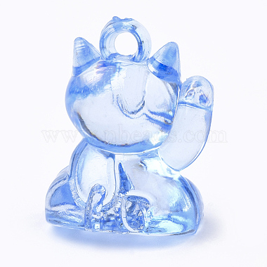 Transparent Acrylic Kitten Pendants(TACR-S149-10)-3