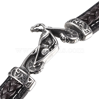 Men's Braided Leather Cord Bracelets(BJEW-H559-10C)-2