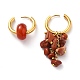 Natural Mixed Stone Bead Asymmetrical Earrings(EJEW-JE04353)-2