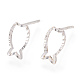 925 Sterling Silver Hollow Fish Stud Earrings(STER-T005-06)-4