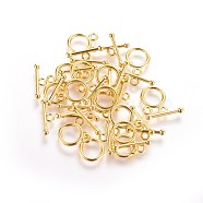 Tibetan Silver Toggle Clasps, Lead Free and Cadmium Free, Ring: 10mm wide, 14mm long, Bar: 16mm long, hole: 2mm(X-K08N6011)