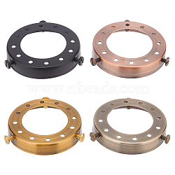 4Pcs 4 Colors Iron Lamp Shade Retaining Ring, Screw-on Perforated Cover, Mixed Color, 69x13mm, Hole: 3.8mm & 42.5mm, Inner Diameter: 67.5mm, 1pc/color(FIND-FG0002-64)