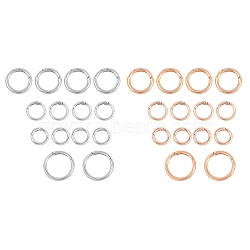 28Pcs 4 Sizes Alloy Spring Gate Rings, Cadmium Free & Lead Free, O Ring, Platinum & Golden, 24.5~41x4~5mm(sgAJEW-SZ0001-36)