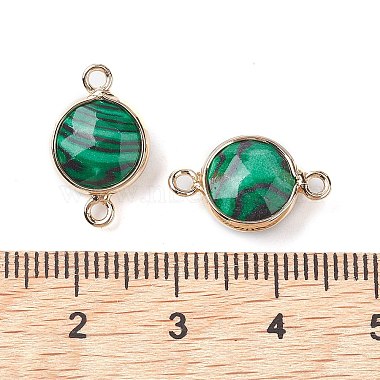 Synthetic Malachite Connector Charms(G-C102-09G-G)-3