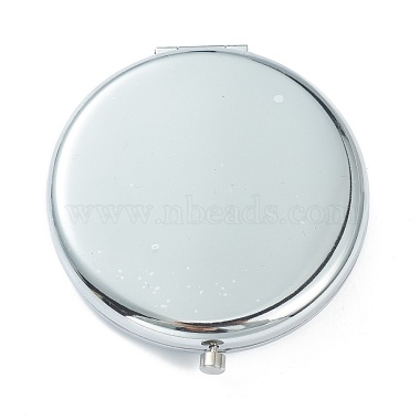 (Defective Closeout Sale: Alphabet Misprint) Stainless Steel Base Portable Makeup Compact Mirrors(STAS-XCP0001-36)-5