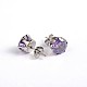 Flat Round 304 Stainless Steel Cubic Zirconia Stud Earrings(EJEW-H306-43-5mm)-1