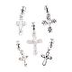 Mixed Tibetan Style Alloy  Cross European Dangle Charms(PALLOY-JF00055)-1