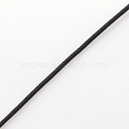 Elastic Round Jewelry Beading Cords Polypropylene Threads, Black, 1mm, 50yards/roll(150 feet/roll), 4rolls/bag or 6rolls/bag(X-OCOR-L004-A-02)