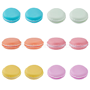 12Pcs 6 Colors  Portable PP & TPE Mini Macaron Jewelry Storage Case, Macaron Cute Pill Box, for Earrings, Rings, Bracelers, Pill Organizer Container, Mixed Color, 4.2x3.9x2cm, Inner Diameter: 2.7cm, 2pcs/color(CON-HY0001-03)