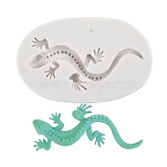 DIY Gecko Food Grade Silicone Molds, Resin Casting Molds, For UV Resin, Epoxy Resin Jewelry Making, Floral White, 75x47x9mm, Inner Diameter: 64x24mm(DIY-C017-01)