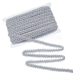 Elite 25M Polyester Braided Lace Trim, Sewing Centipede Lace Ribbon, for Clothes Accessories and Curtains Accessories, Silver, 1/2 inch(14mm)(OCOR-PH0003-86B-01)