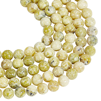 Nbeads 3 Strands Natural Dendritic Jasper Beads Strands, Round, 8.5mm, Hole: 1.2mm, about 46pcs/strand, 15.75 inch(40cm)