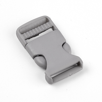 Nylon Side Release Buckles, Survival Bracelet Clasps, Gray, 57x30x9.5mm, Hole: 5x25mm