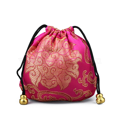 Medium Violet Red Silk Bags