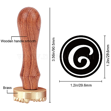 Craspire 1Stk. Stempelkopf aus goldfarbenem Messing(DIY-CP0007-81G)-2