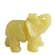Figurines d'éléphant de guérison sculptées en jade de citron naturel(ELEP-PW0001-54F)-1