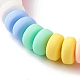 Bracelets extensibles en perles d'argile polymère faites à la main pour les enfants(BJEW-JB06487-01)-4