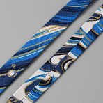 5M Japanese Printed Wave Cotton Ribbons, Garment Accessories, Marine Blue, 3/8 inch(10mm), about 5.47 Yards(5m)/Roll(OCOR-WH0089-25A-02)