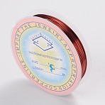 Copper Jewelry Wire, Long-Lasting Plated, Saddle Brown, 20 Gauge, 0.8mm, about 9.84 Feet(3m)/roll(CWIR-CW0.8mm-10)