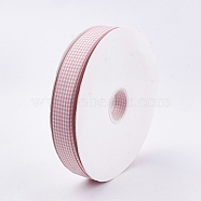 Polyester Ribbon, Pink, 1 inch(25~26mm), about 100yards/roll(91.44m/roll)(SRIB-T003-07)