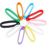 30Pcs 10 Colors Anti-Lost Silicone Pendant, for Light Stick Handle Making, Mixed Color, 46x14x8mm, Hole: 2mm, Inner Diameter: 36x10mm, 3pcs/color(FIND-GF0005-89)