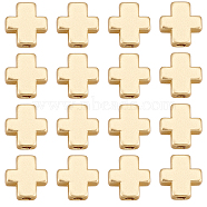 50Pcs Alloy Beads, Cross, Lead Free & Nickel Free & Cadmium Free, Matte Gold Color, 8.5x8x3.5mm, Hole: 1.5mm(FIND-SC0004-84)