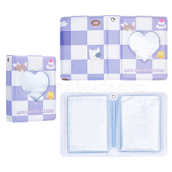 1Pc PVC Card Storage Albums, Photocard Binder, DIY Transparent Photo Album Scrapbooking, Hollow Heart, Animal Pattern, 11x8.2x2.7cm, Inner Diameter: 9.5x7cm(AJEW-GF0004-33C)