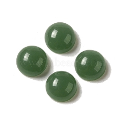 Glass Cabochons, Imitation Gemstone, Half Round, Sea Green, 8x4mm(GLAA-B017-07A-02)