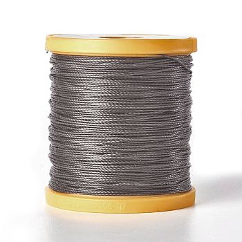 Round Waxed Polyester Cord, Micro Macrame Cord, Leather Sewing Thread, for Bracelets Jewelry Making, Beading Crafting Macrame, Gray, 0.65mm, about 164.04 yards(150m)/roll