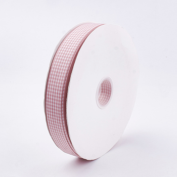 Polyester Ribbon, Pink, 1 inch(25~26mm), about 100yards/roll(91.44m/roll)