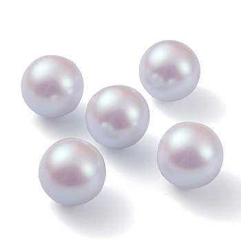 POM Plastic Beads, Imitation Pearl, Center Drilled, Round, Light Steel Blue, 15.5~16mm, Hole: 1.6mm