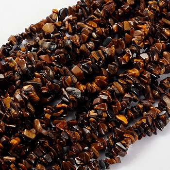 Natural Tiger Eye Beads Strands, 5~8mm, Hole: 0.3mm, 31 inch