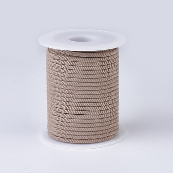 Nylon Threads, Milan Cords/Twisted Cords, BurlyWood, 3mm, about 21.87 yards(20m)/roll