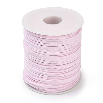 50 Yards Faux Suede Cord, Faux Suede Lace, for Jewelry Making, Misty Rose, 2.5mm