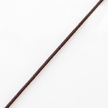 Elastic Round Jewelry Beading Cords Nylon Threads, Coconut Brown, 1.2mm, about 50yards/roll(150 feet/roll)