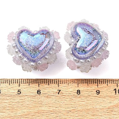Imitationsperlen aus Kunstperlen und Polymerclay (Rotwein(RE-CBA1913-01G)-2