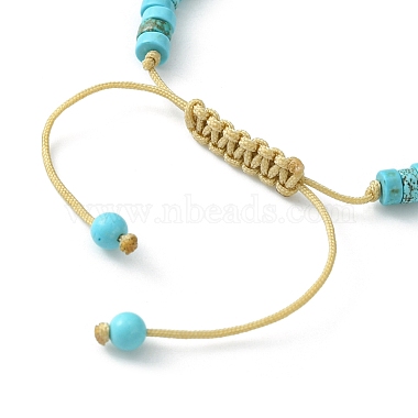 Ensemble de bracelets en perles tressées de style howlite naturelle et turquoise synthétique 2pcs 2(BJEW-JB09464-01)-5