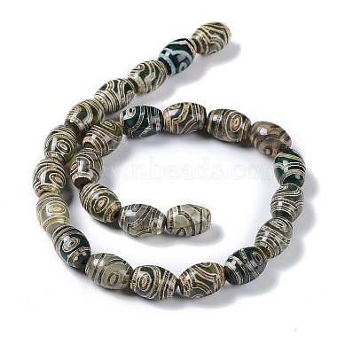 Tibetan Style dZi Beads Strands(TDZI-E005-01A)-4