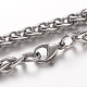 304 de acero inoxidable pulseras de cadena de trigo(BJEW-F215-07-P)-1