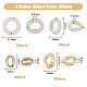 120Pcs 4 Sytle CCB Plastic & Acrylic Linking Rings(FIND-FH0006-19)-2
