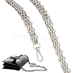 1Pc Iron Purse Chains, with Clasps, Platinum, 602mm(AJEW-FH0005-54A-P)
