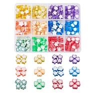 240Pcs 12 Style Handmade Polymer Clay Beads, for DIY Jewelry Crafts Supplies, Heart & Star, Mixed Color, 8.5~11x9~11x4~5mm, Hole: 1.5~1.6mm, 20pcs/style(CLAY-YW0001-29)