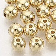 CCB Plastic Beads, for DIY Jewelry Making, Round, Golden, 8x7mm, Hole: 1.6mm, about 1900pcs/500g.(CCB-N003-28C-G-1)