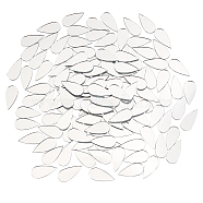 Glass Mosaic Mirror Tiles, for Home Decoration or DIY Crafts, Teardrop, Silver, 25x12x1.2mm, 200pcs/box(DIY-PH0028-29)